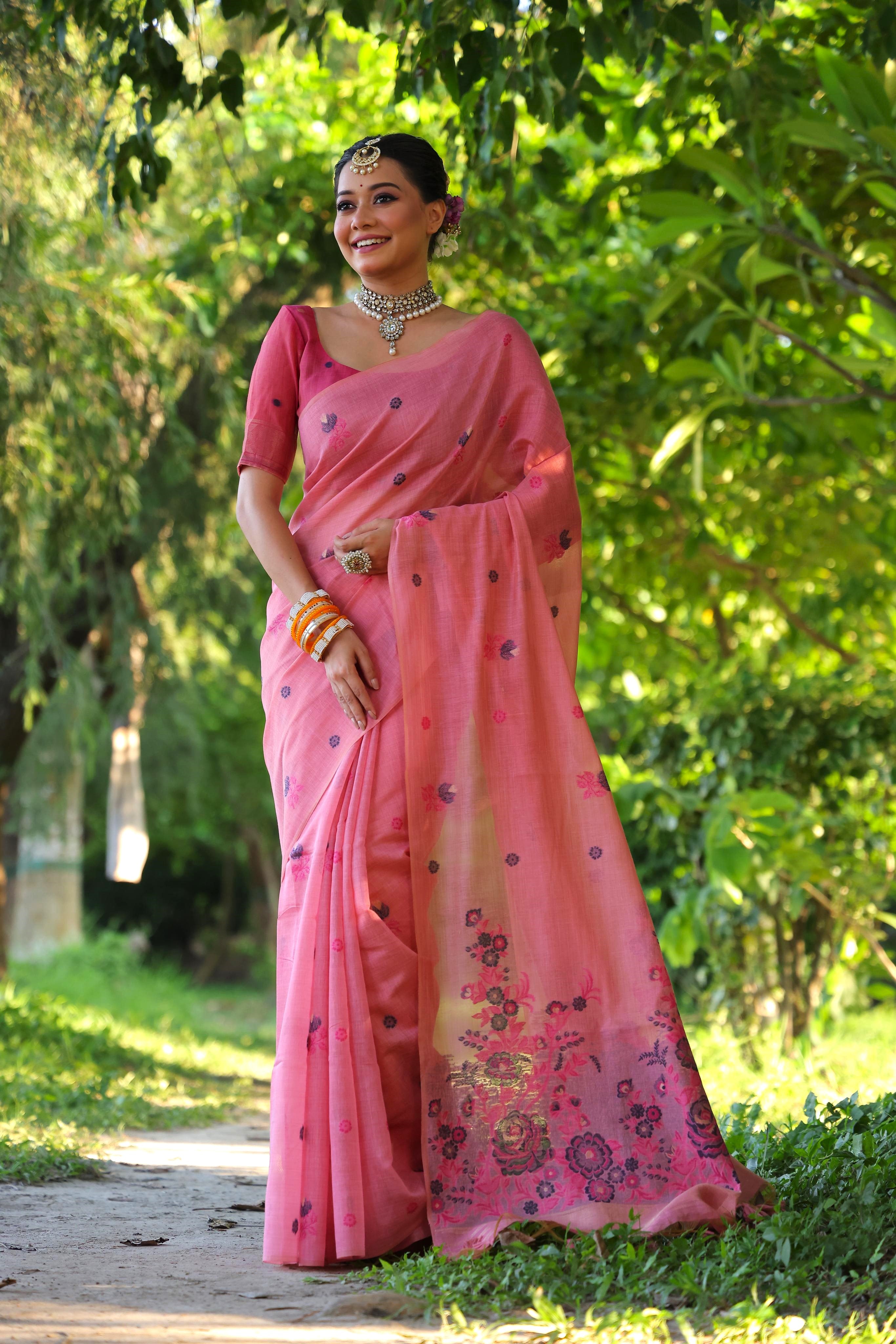 Ruby- Charming Rose Garden Saree
