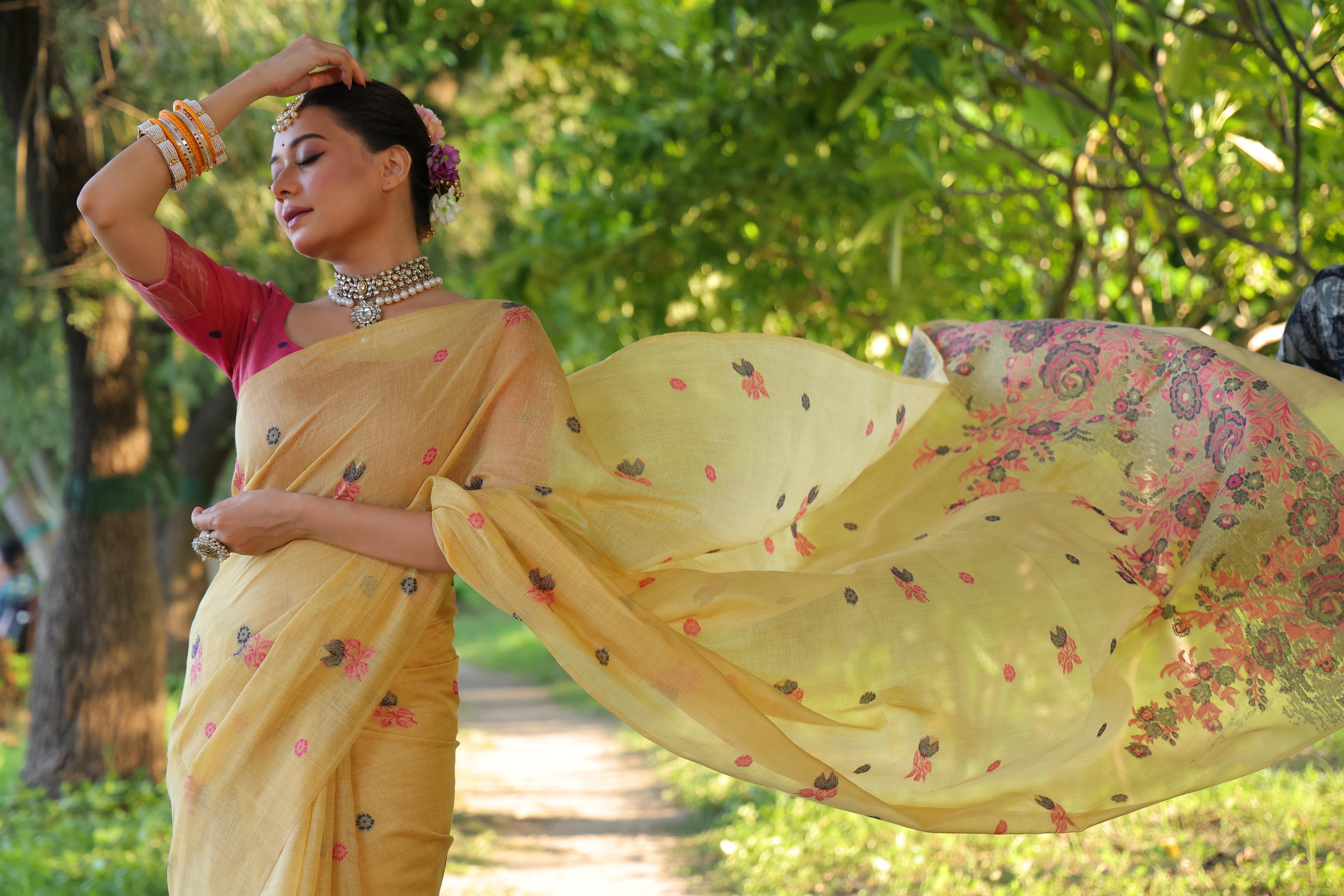 Ruby- Charming Rose Garden Saree