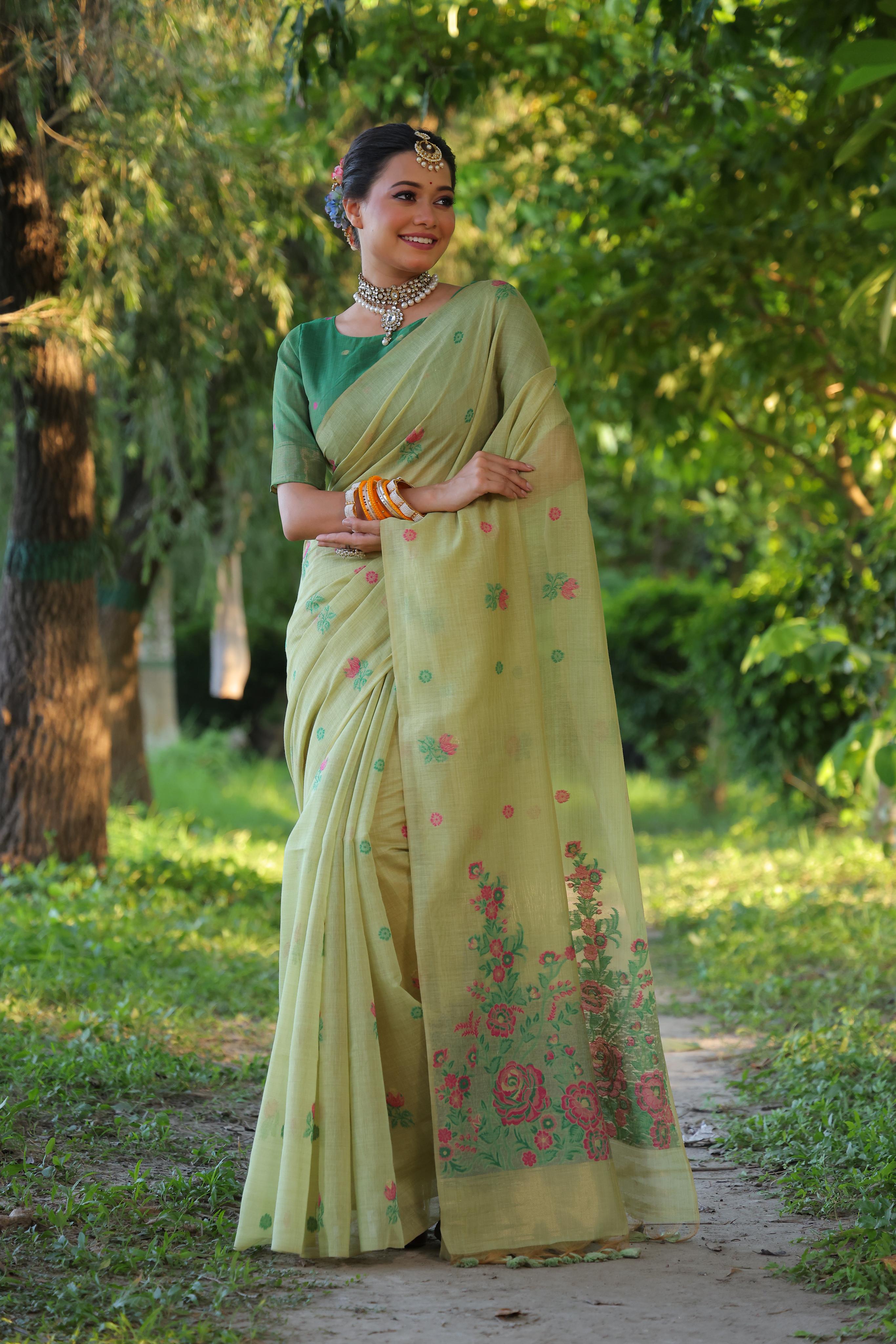 Ruby- Charming Rose Garden Saree