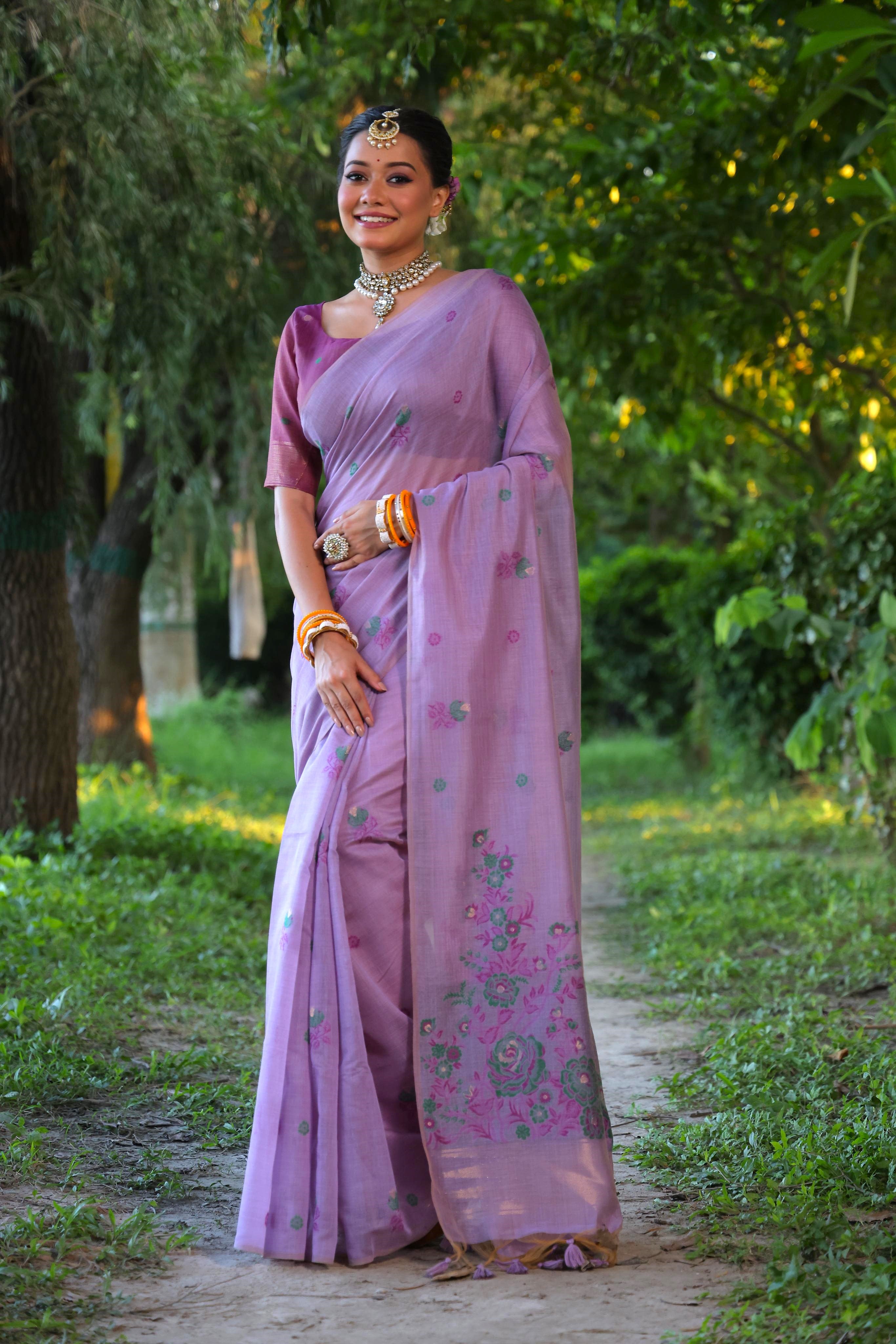 Ruby- Charming Rose Garden Saree