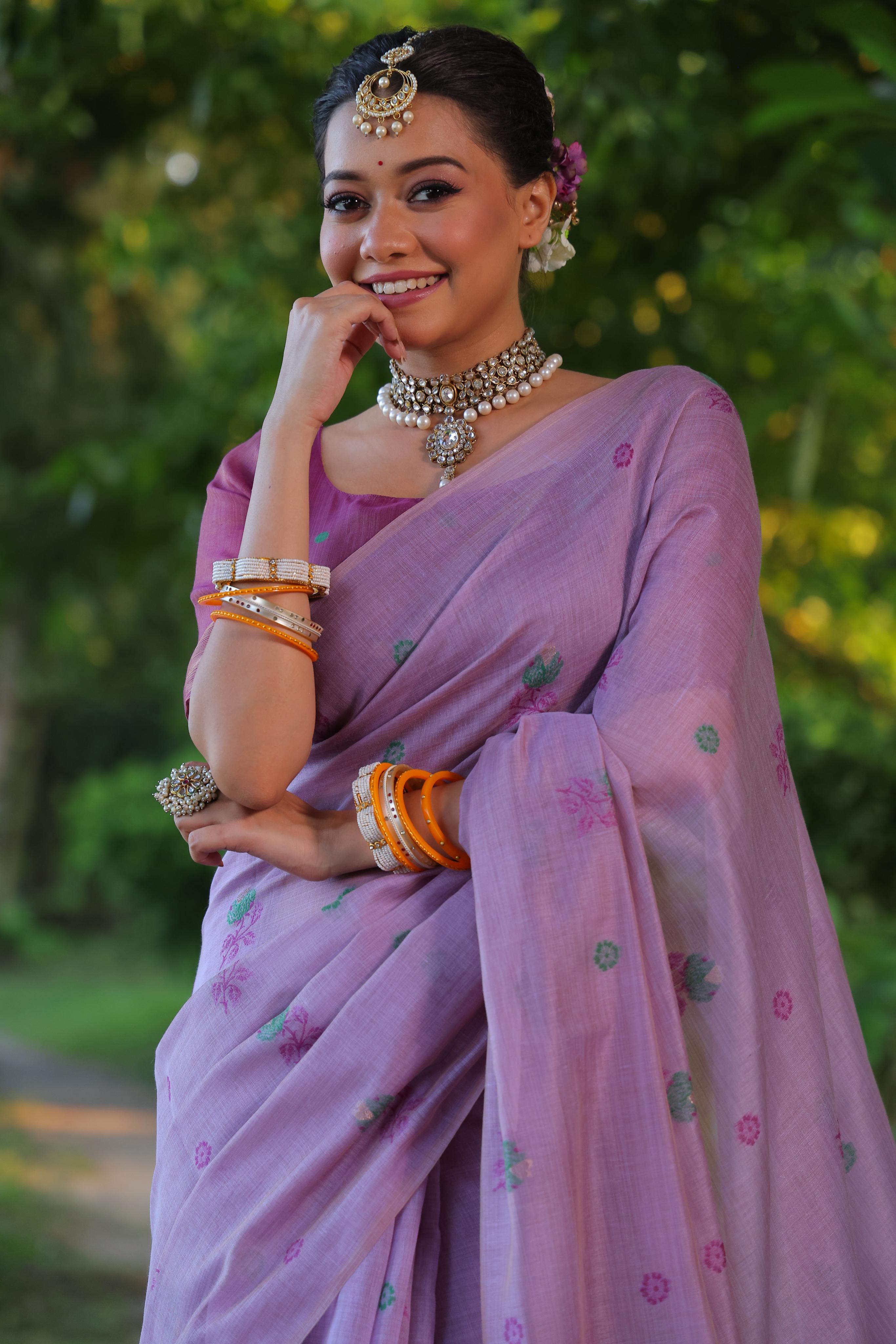 Ruby- Charming Rose Garden Saree