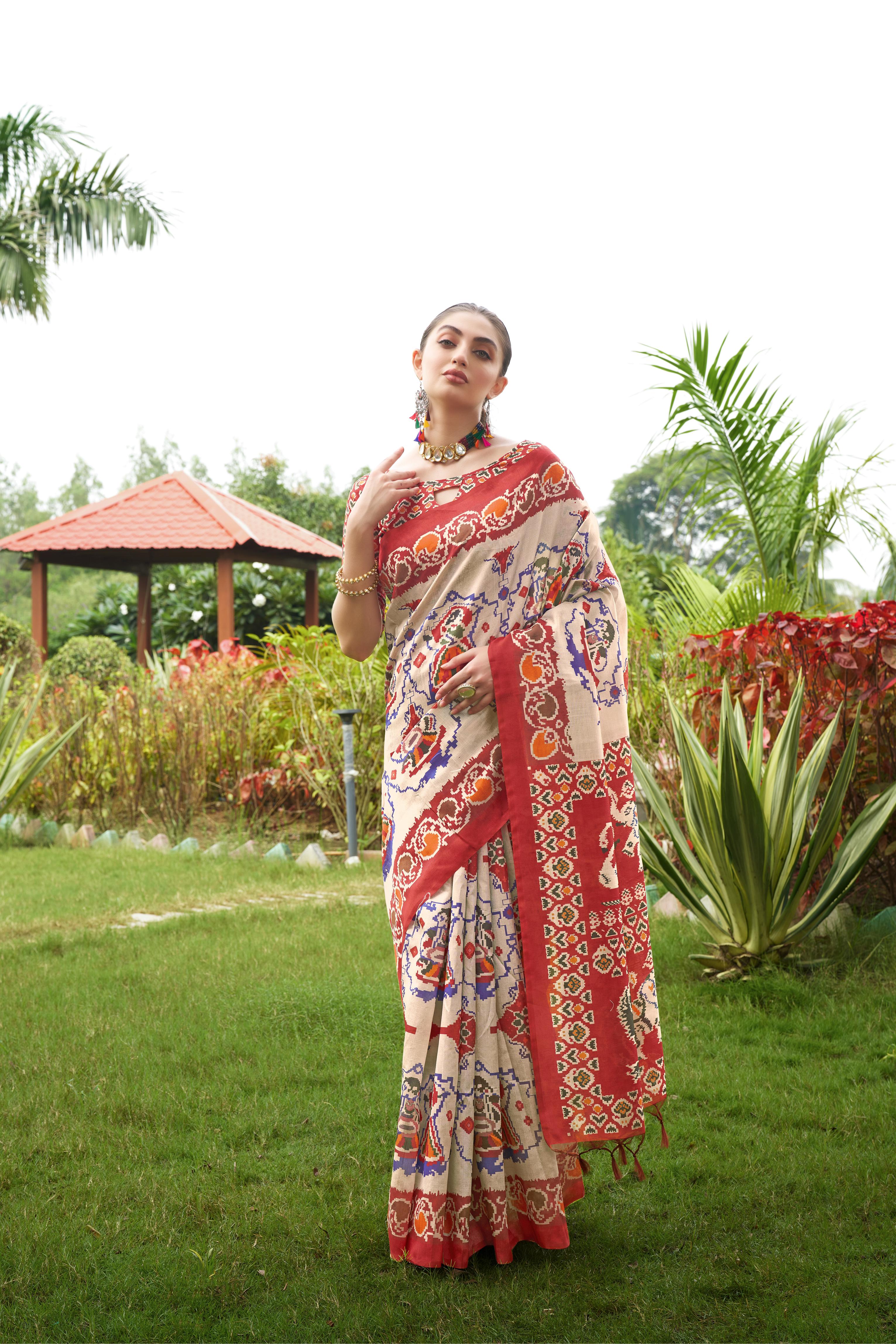 Mulk-1, Vibrant Kalamkari Silk Saree