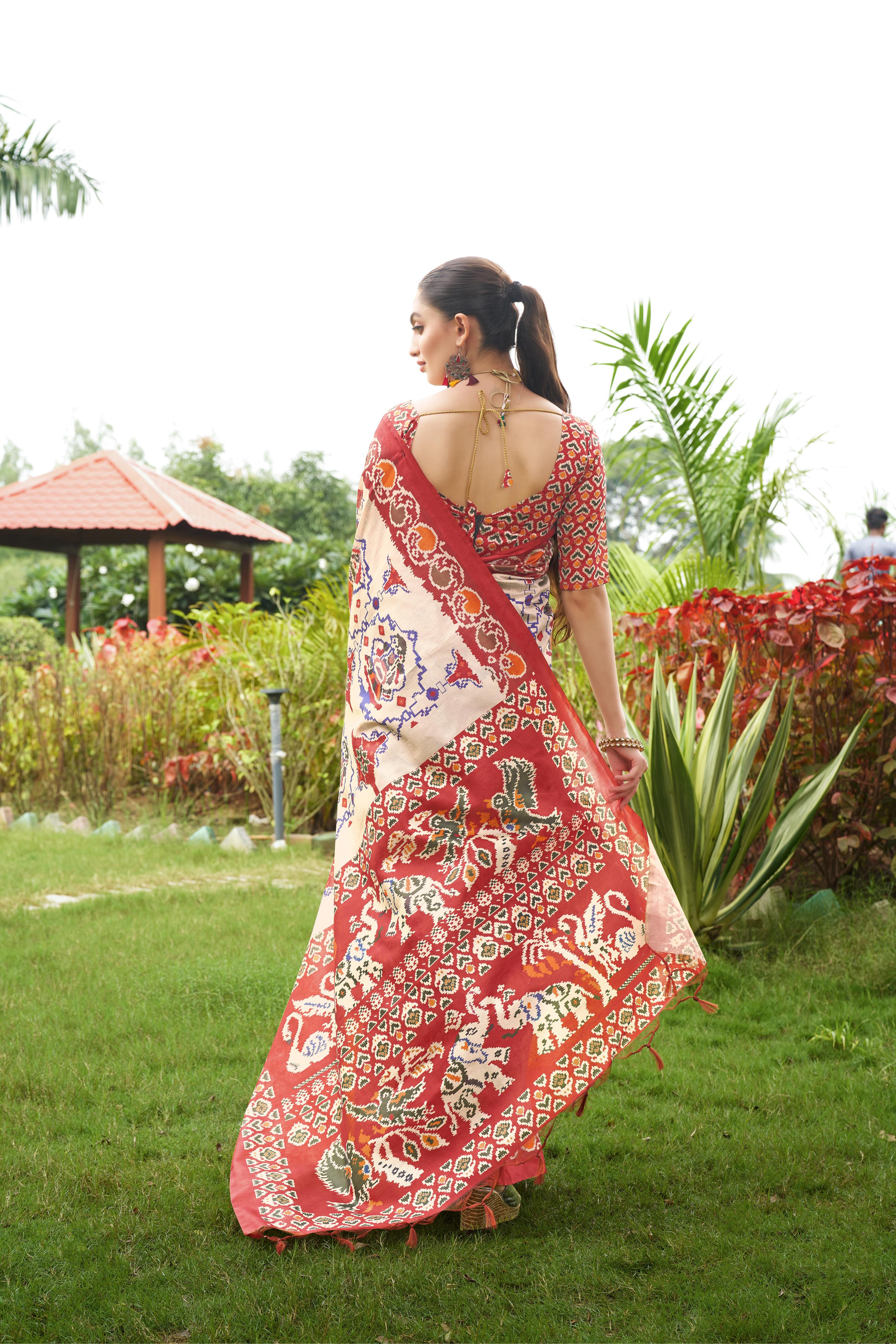 Mulk-1, Vibrant Kalamkari Silk Saree