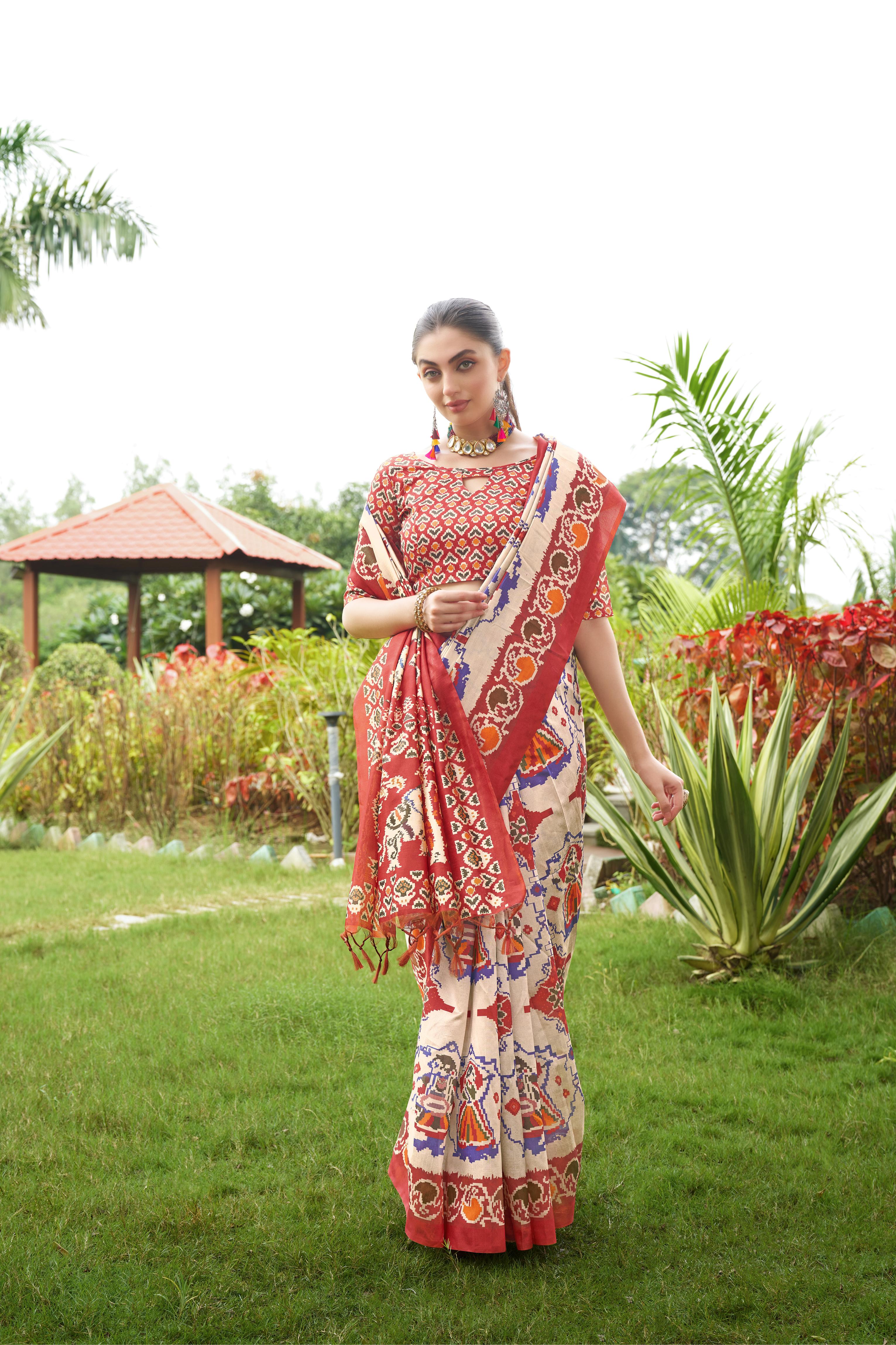 Mulk-1, Vibrant Kalamkari Silk Saree