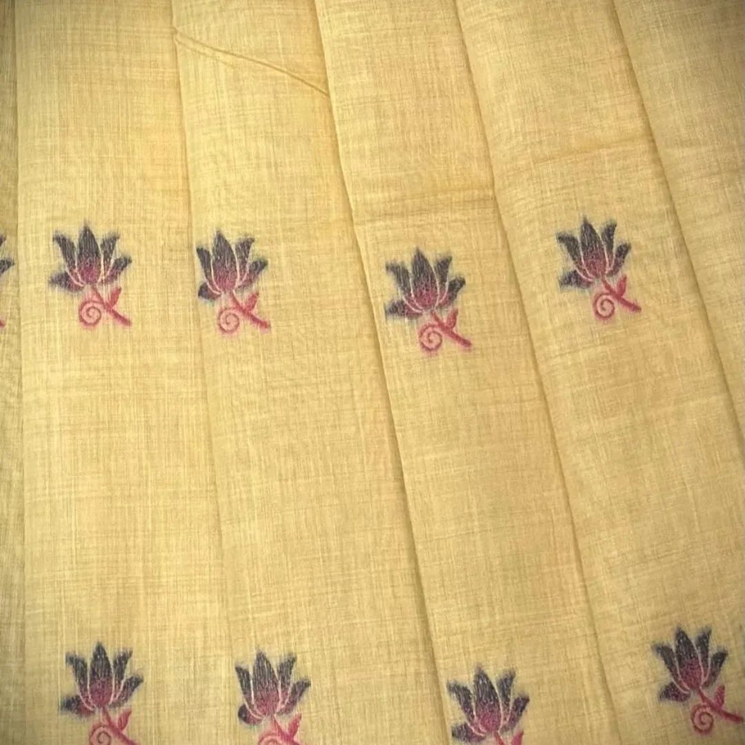 Noor- Muga cotton saree Temple Anarkali Gown is crafted with premium silk and traditional embroidery,