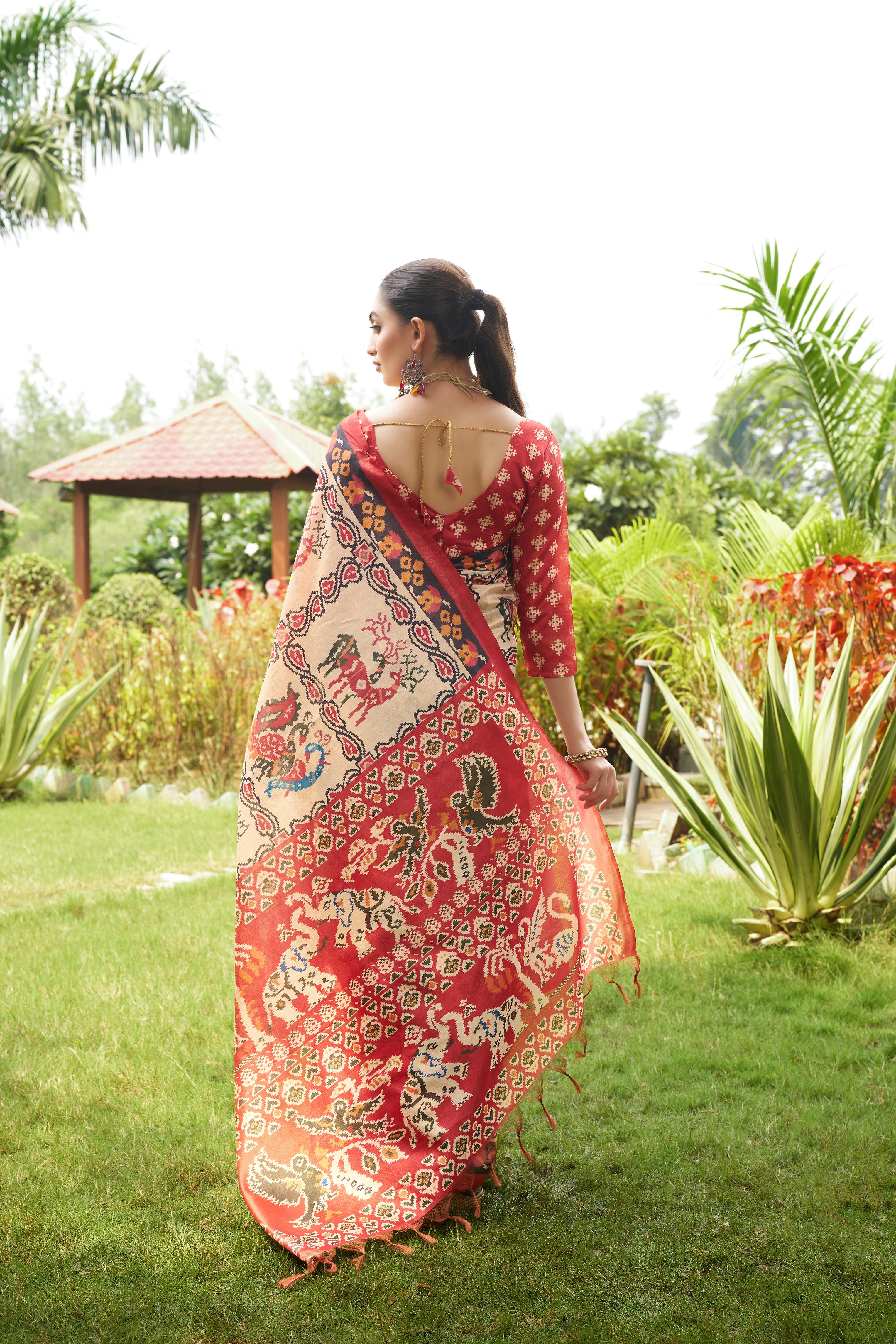 Mulk-3- Stunning Hand-Painted Saree"