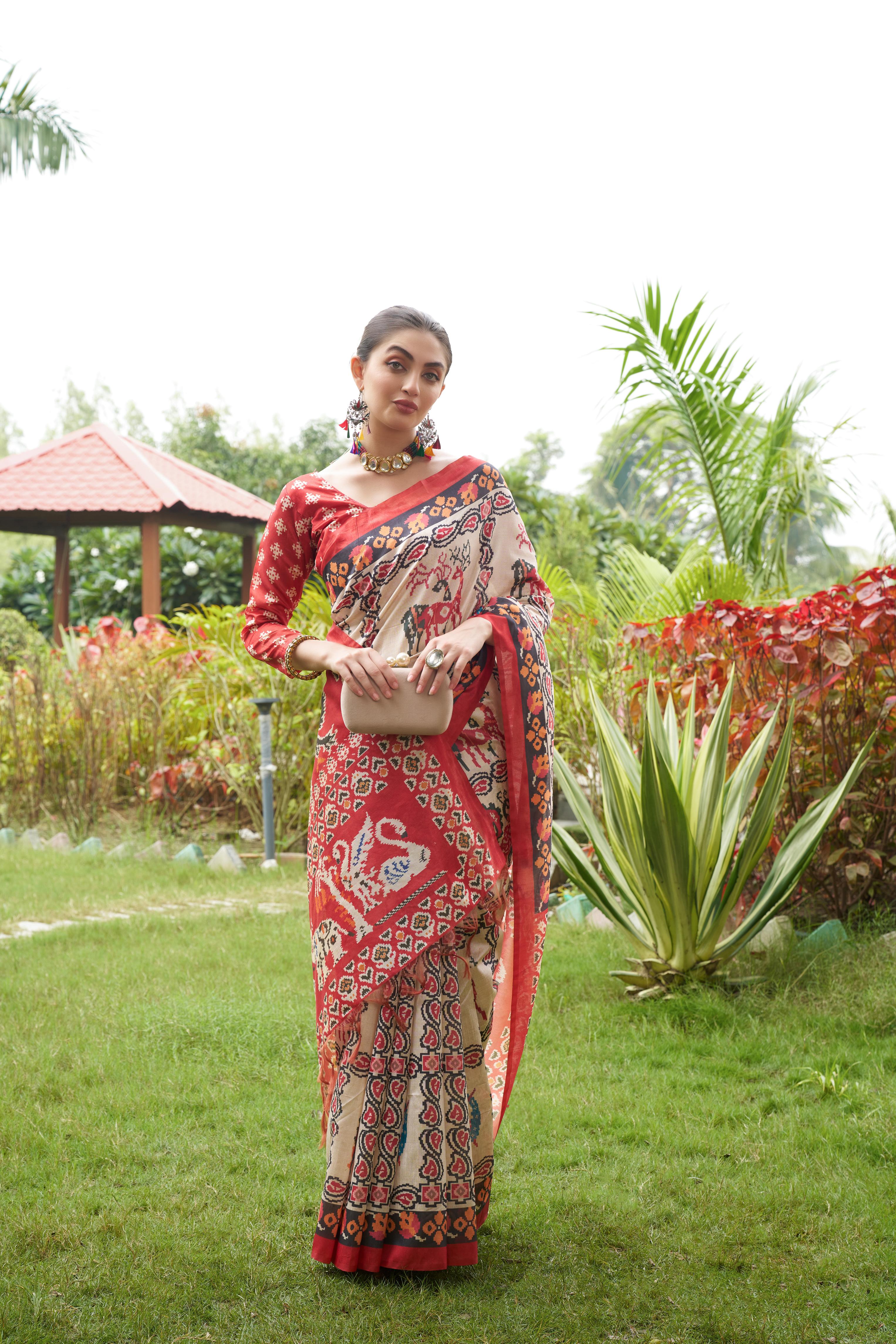 Mulk-3- Stunning Hand-Painted Saree"