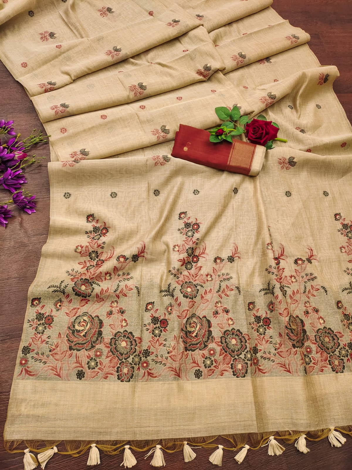 Ruby- Charming Rose Garden Saree