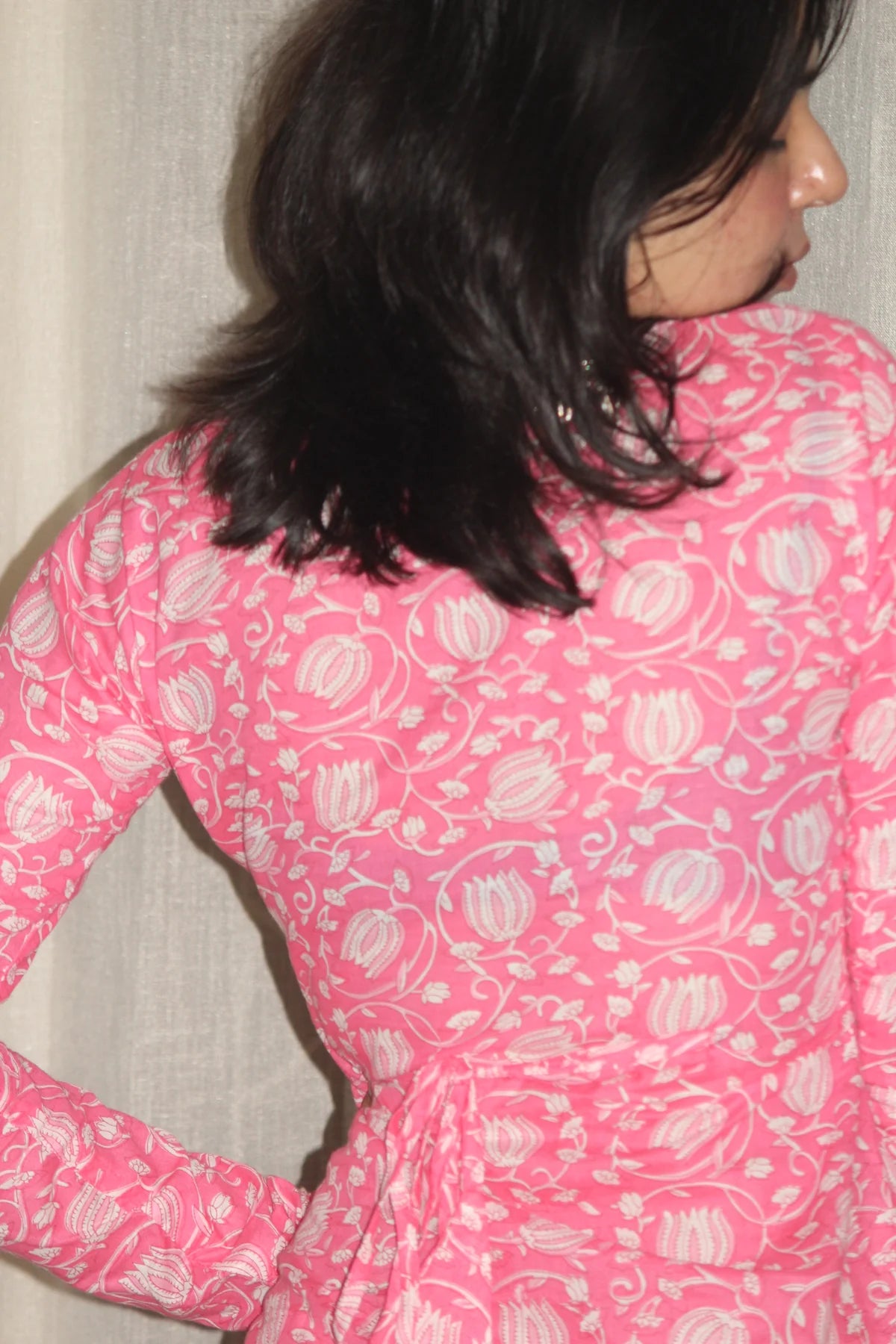 Zaya- The deep V-neckline adds a flattering touch