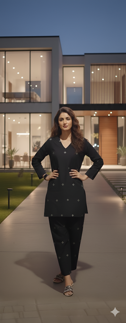 Kriti- A must-have kurta set print work and soft fabric