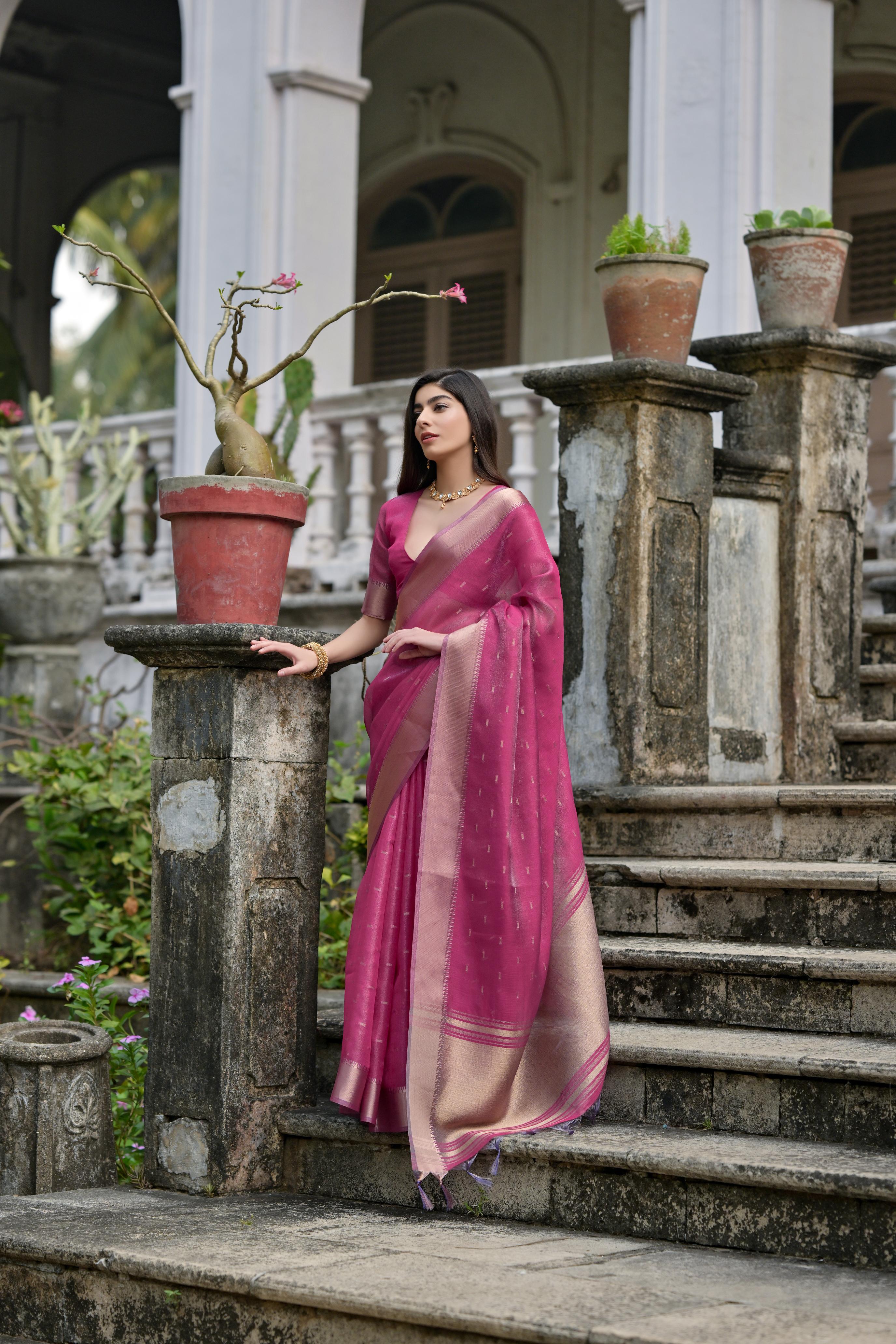 Kenvi- Cyan Soft Kalyani Silk Saree