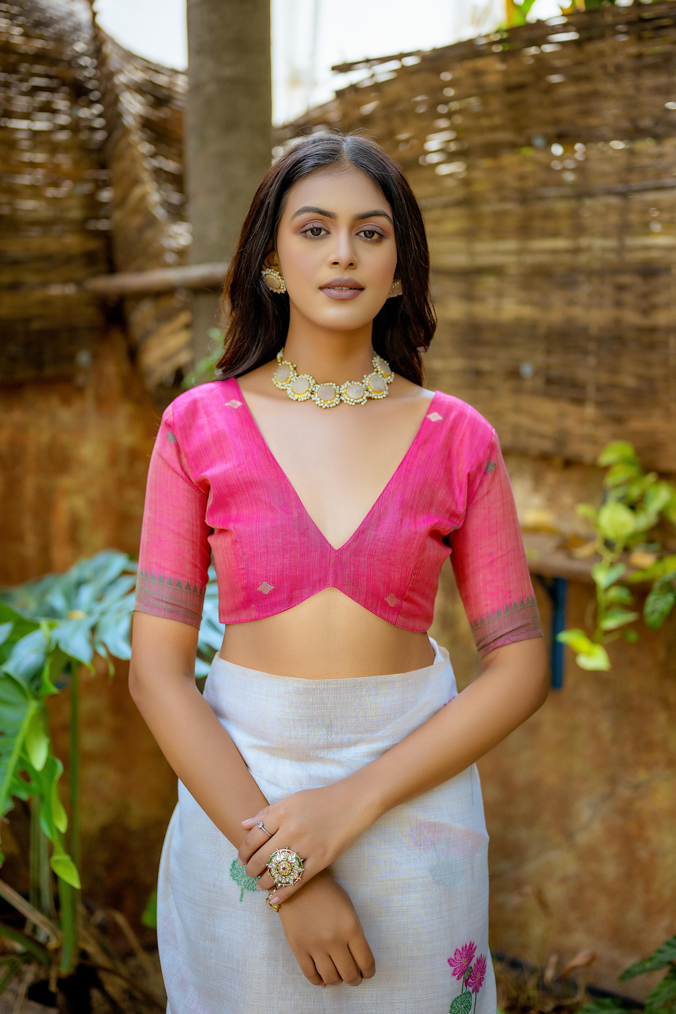 Griva- Graceful Muga Saree with Tassels