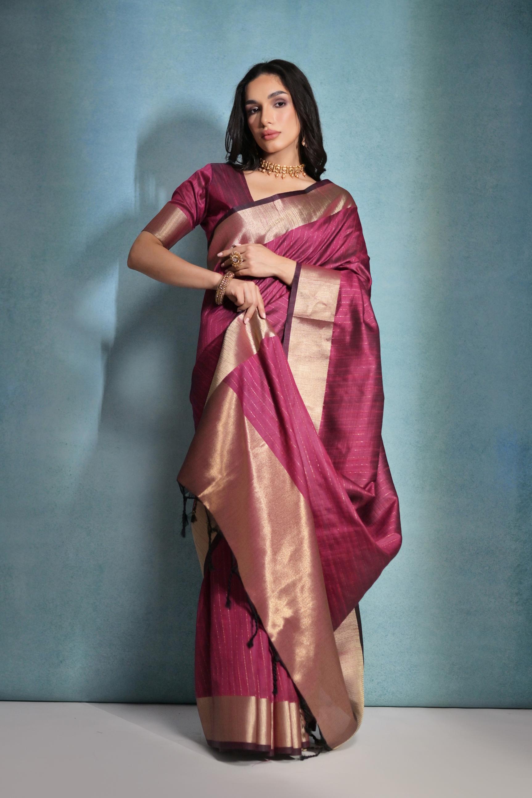 Mori- Emerald Glow – Raw Silk Elegance"