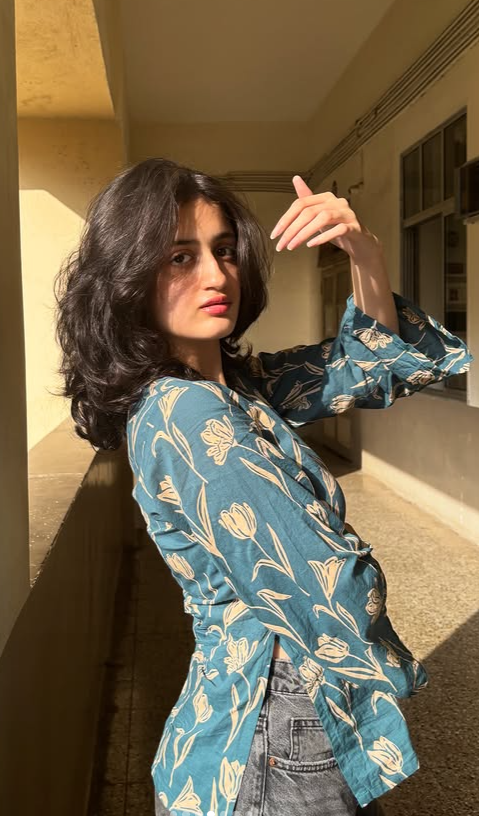 Ruhani -Cotton printed slit cut kurti