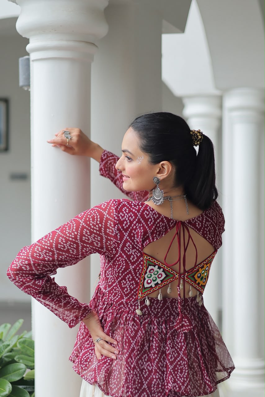 Kutchi Gamthi Patchwork & Bandhani Print work