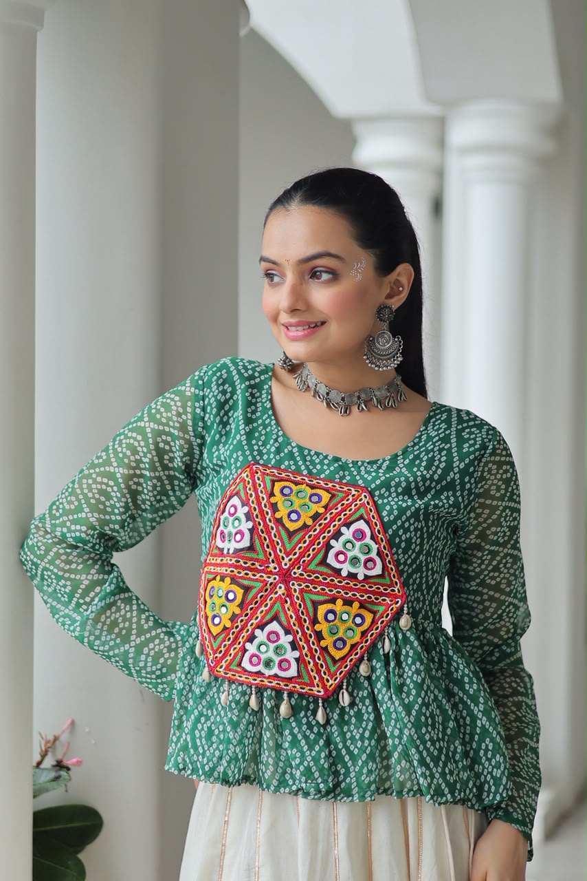 Kutchi Gamthi Patchwork & Bandhani Print work