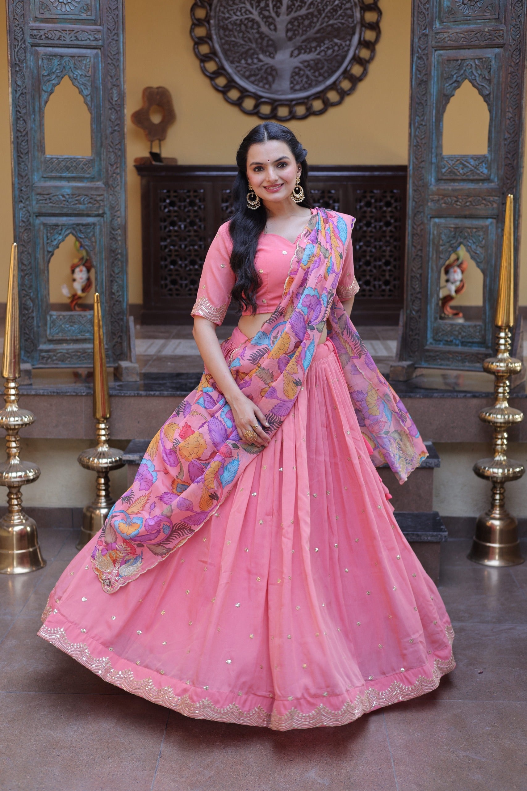 Lehenga Choli Cosmos silk
