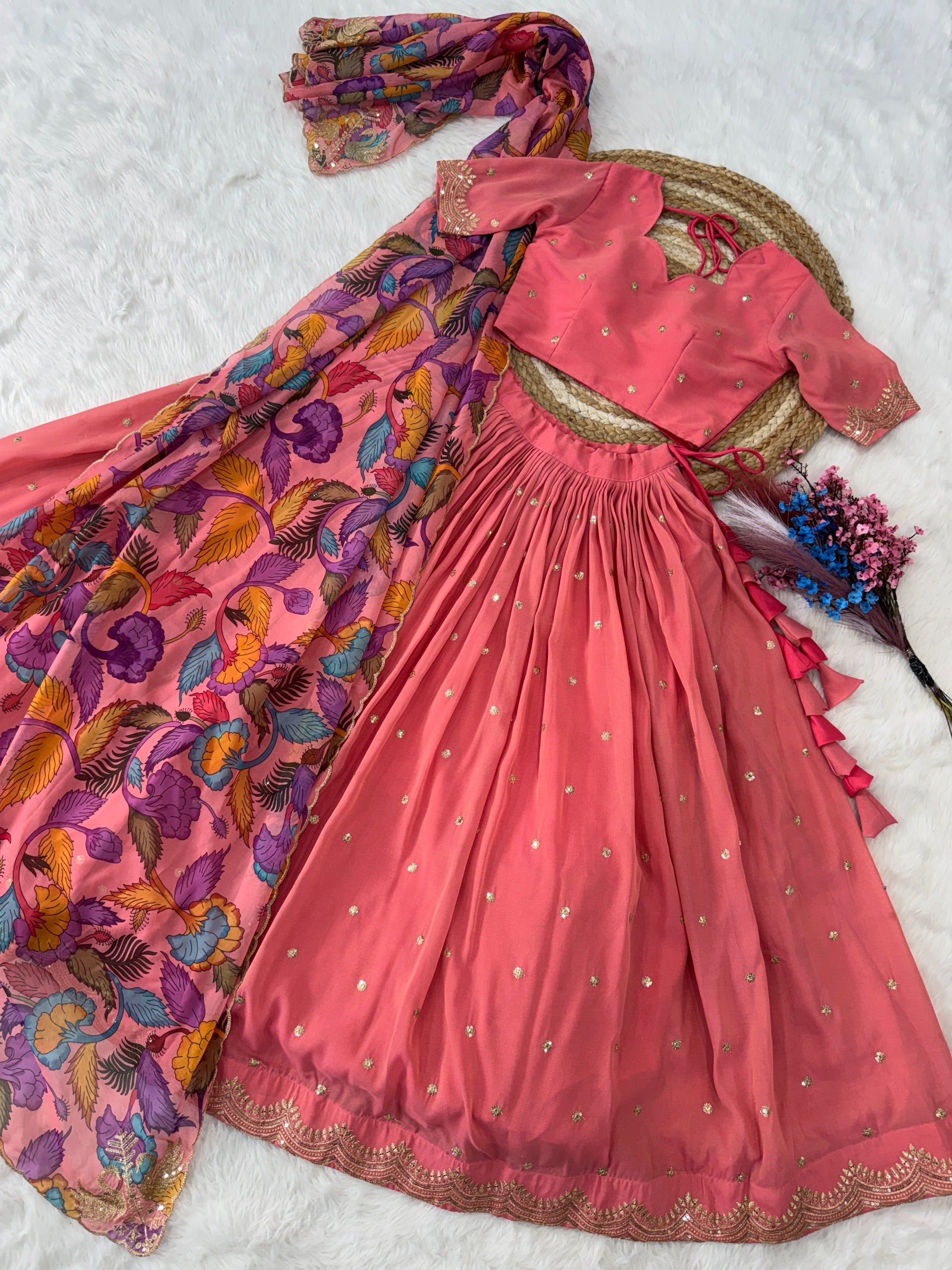 Lehenga Choli Cosmos silk
