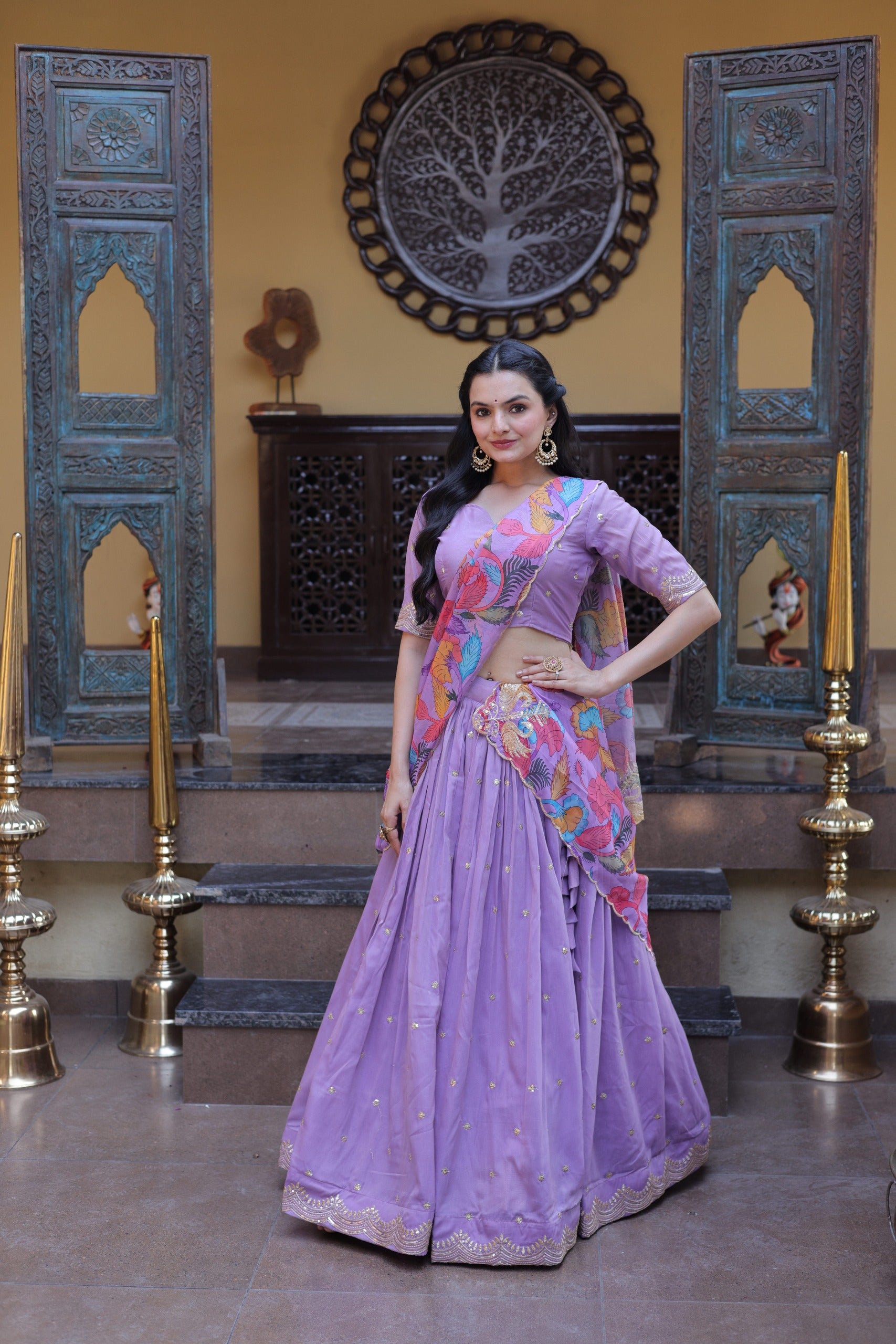 Lehenga Choli Cosmos silk