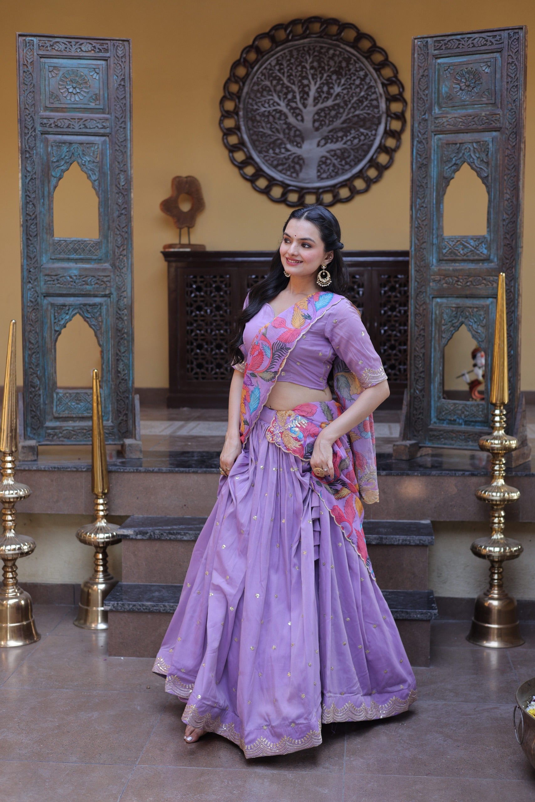 Lehenga Choli Cosmos silk