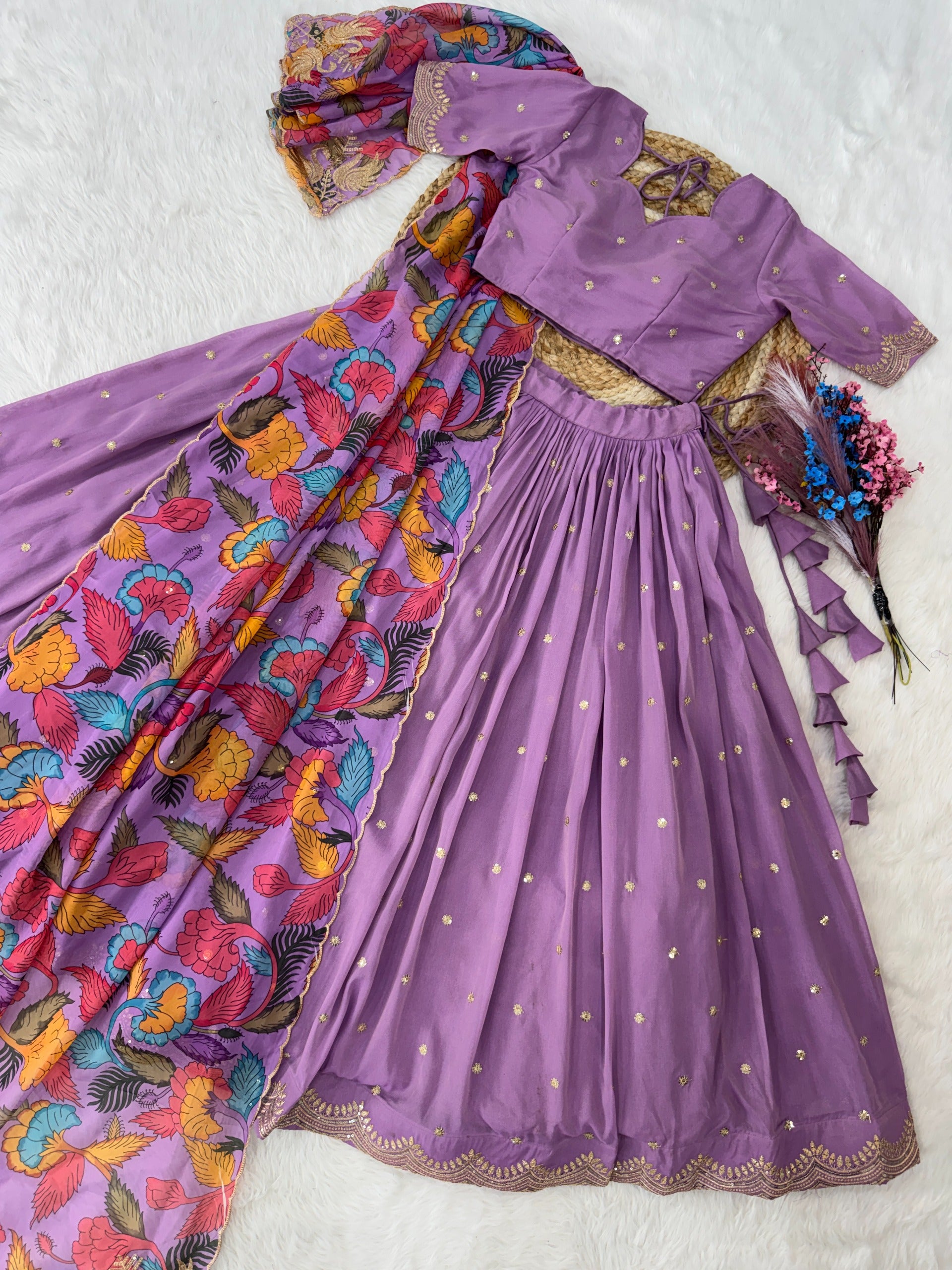 Lehenga Choli Cosmos silk