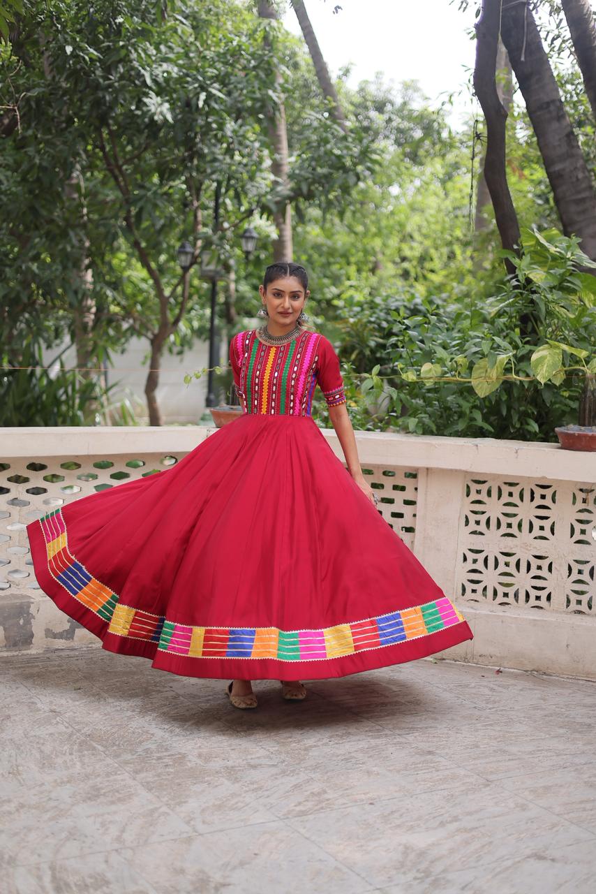 Navratri Special Gown With multicolor