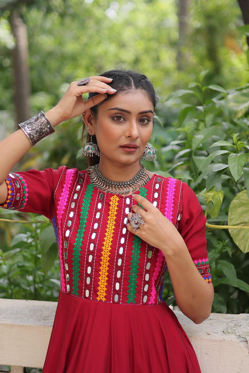 Navratri Special Gown With multicolor