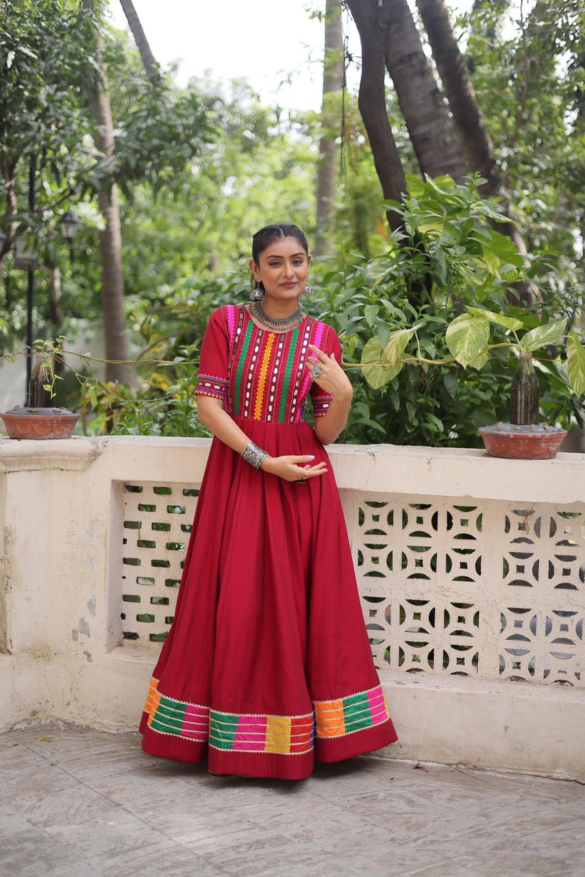 Navratri Special Gown With multicolor