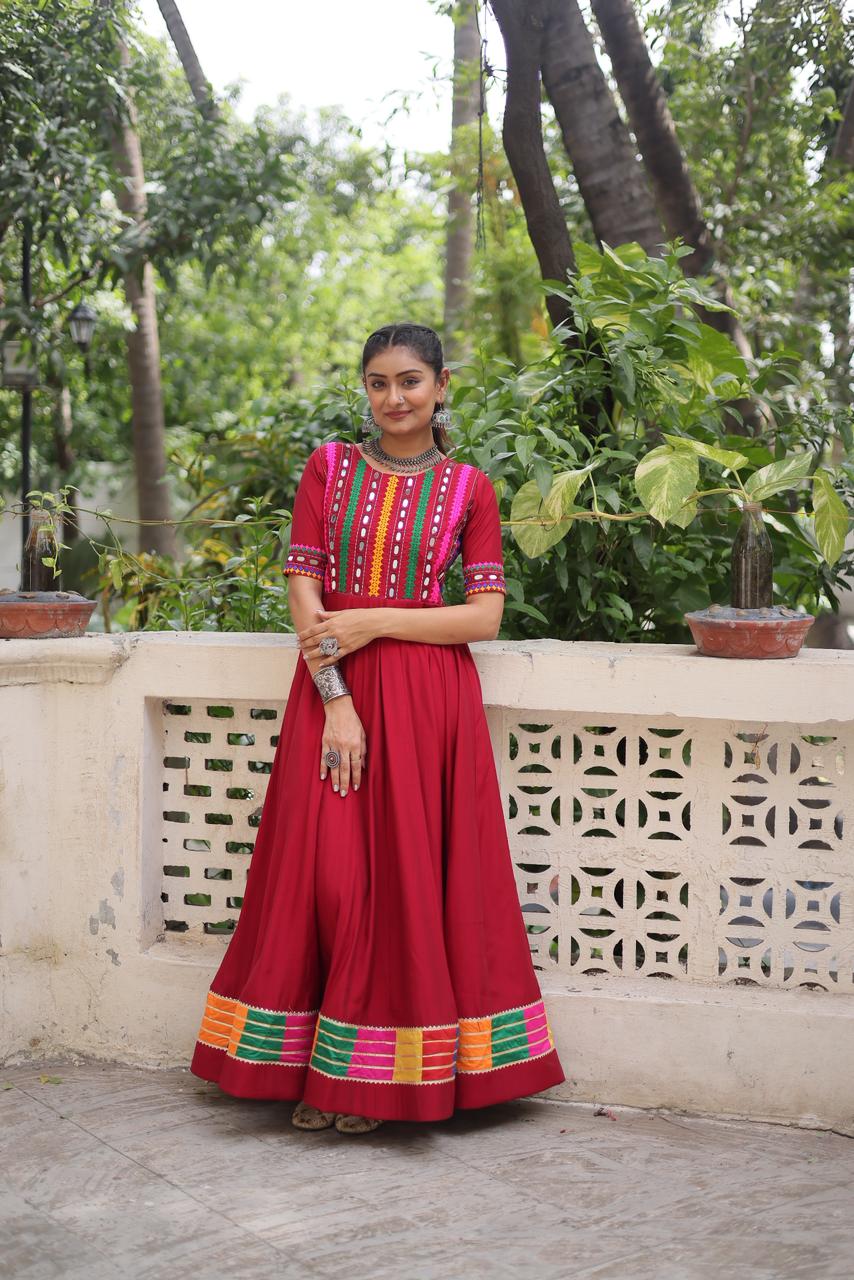 Navratri Special Gown With multicolor