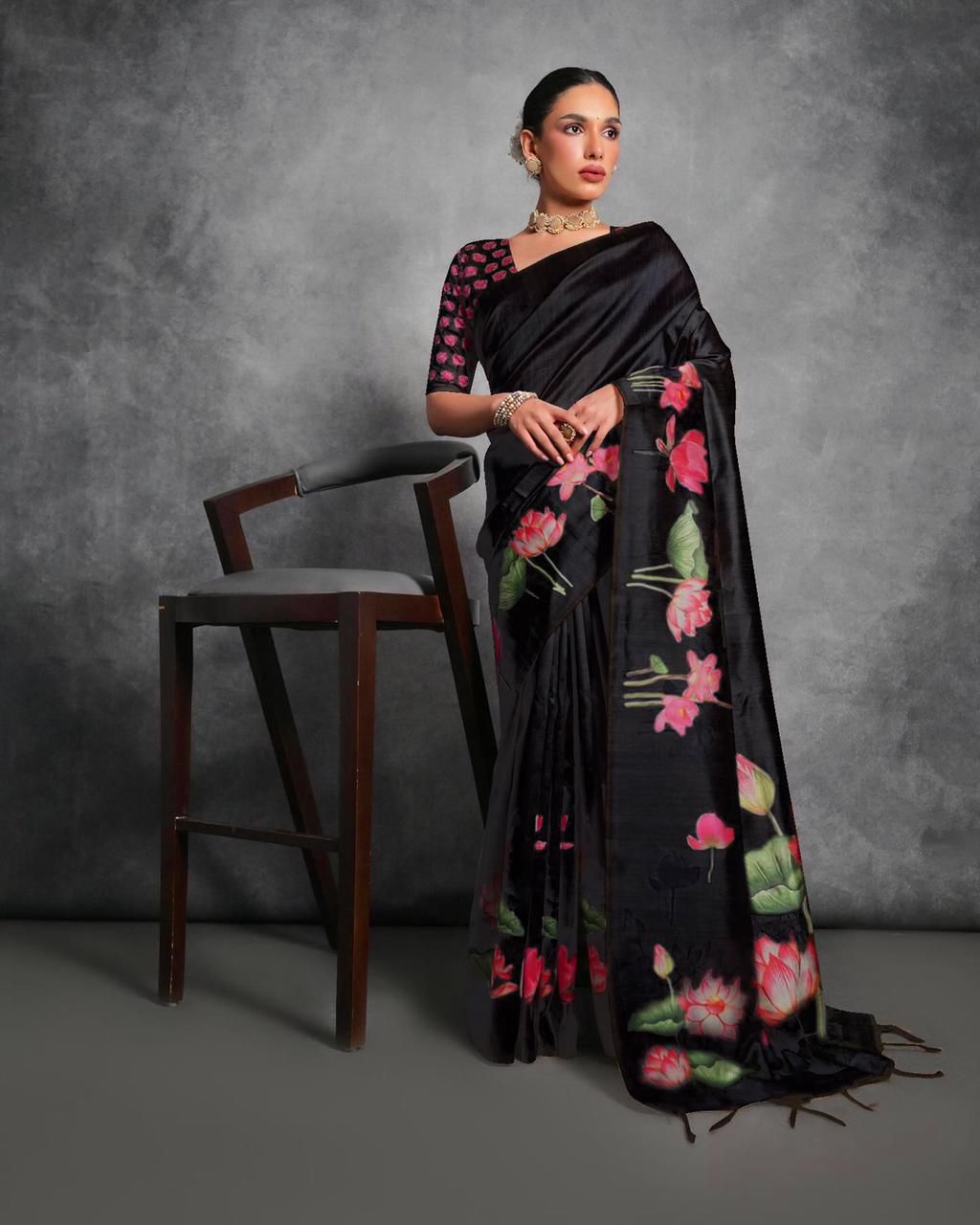 Lotus- Mystic Bloom  Saree with Water Lotus Motif