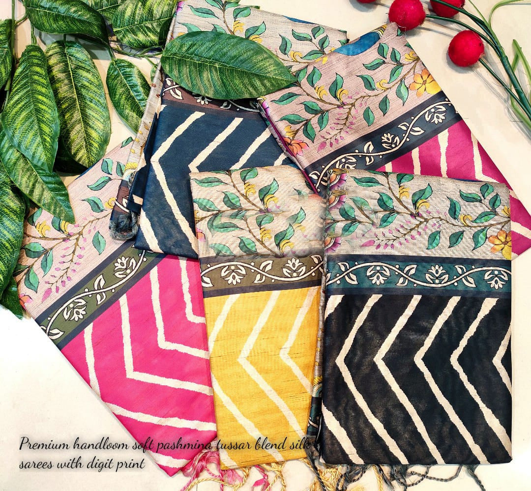 Leheriya - Printed Art Silk Saree in Peach