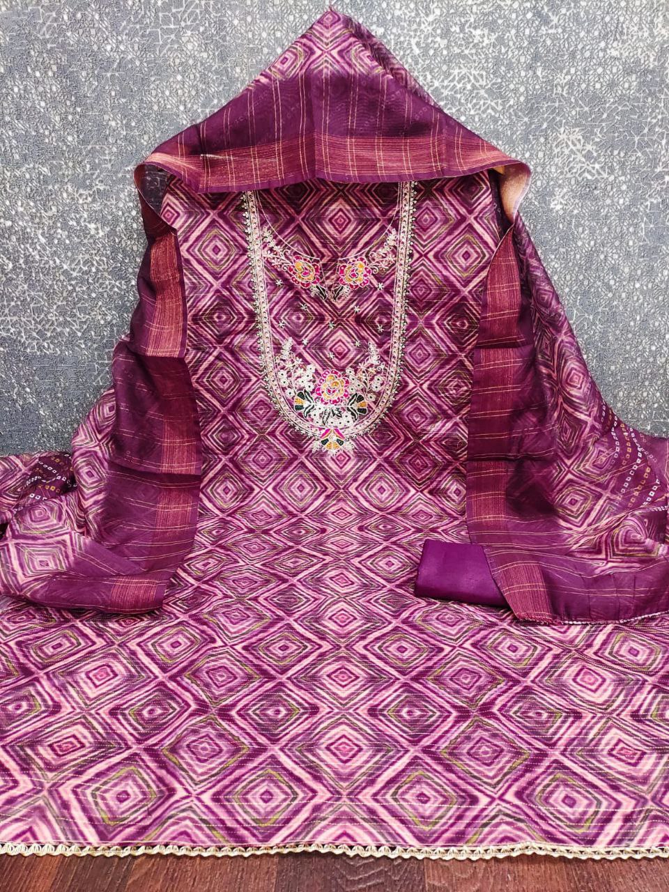 Checks - Exclusive Dress Material Suit  For Women