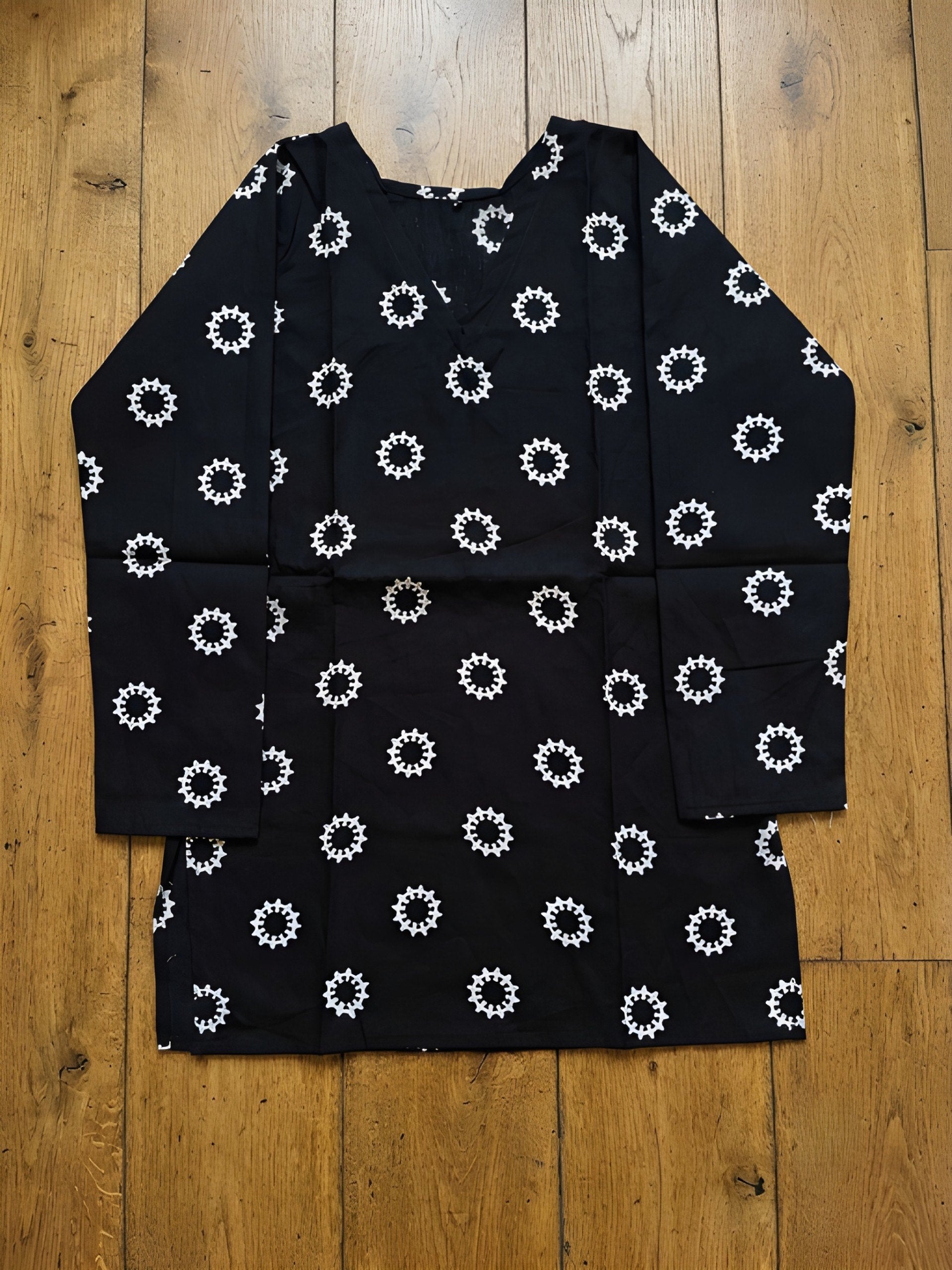Woman V-neck Straight Short Kurti & Tunic