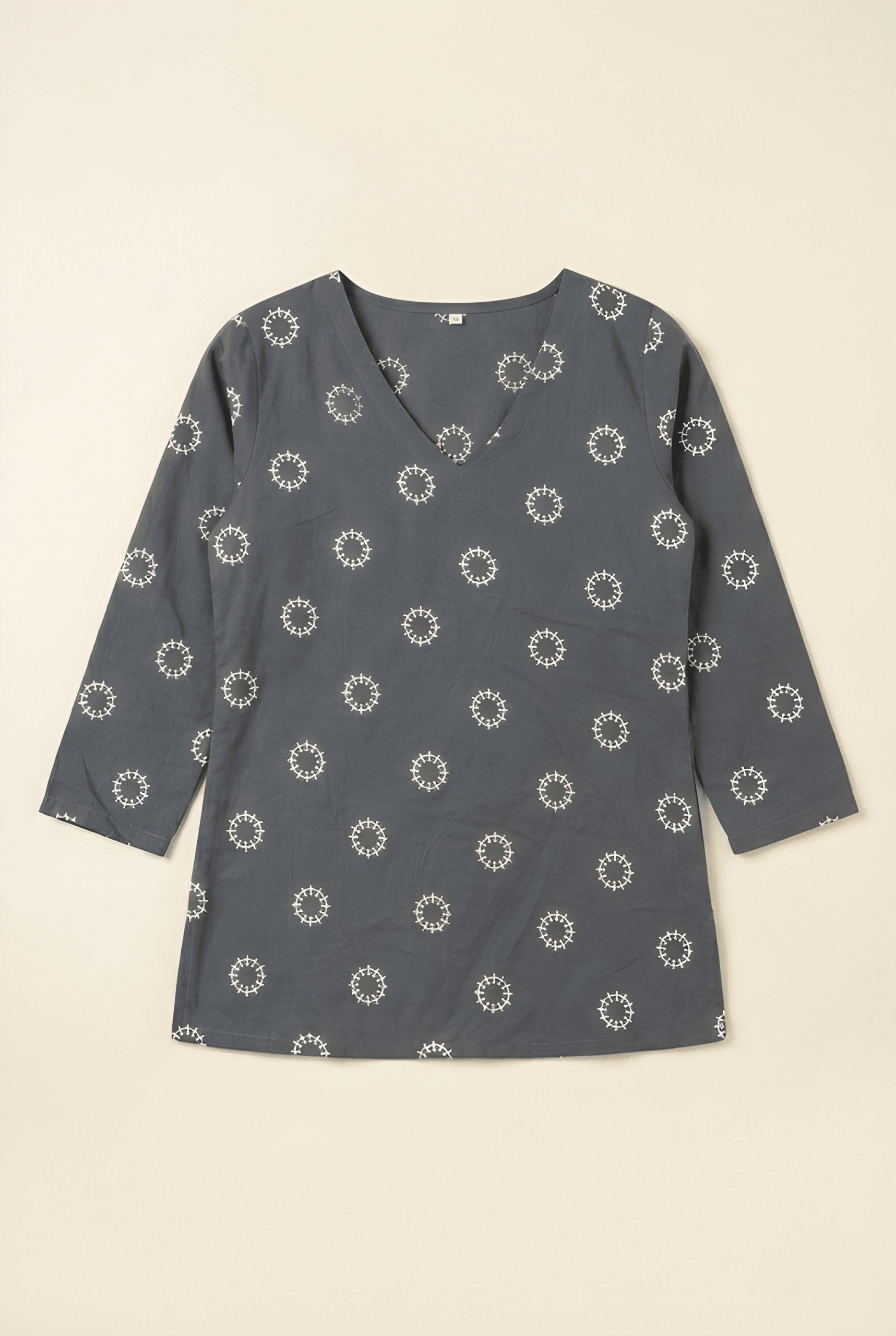 Woman V-neck Straight Short Kurti & Tunic