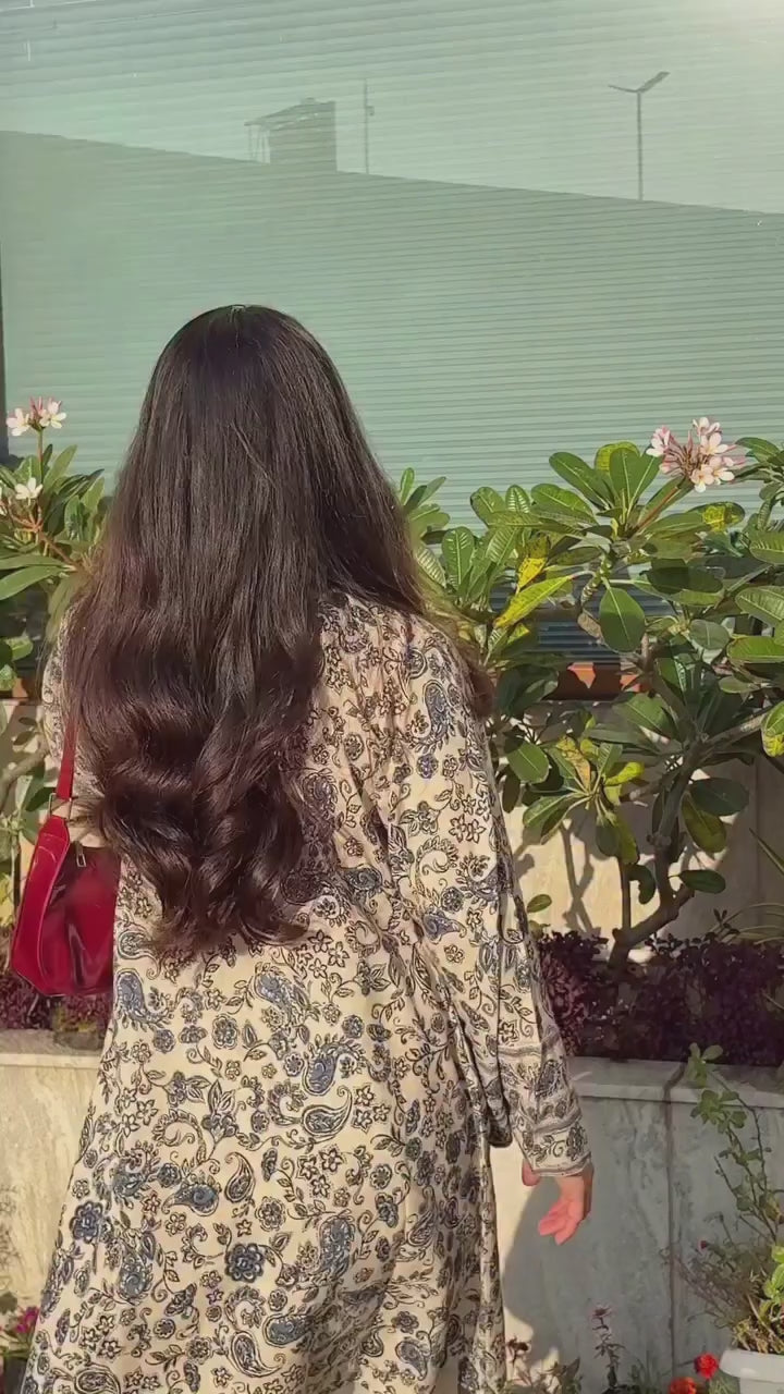 Miru_2.0 - Botanical Print Kimono Style Kurta