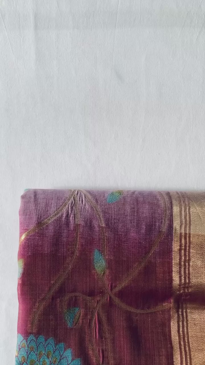 Moor- Peacock Pallu Edition – Muga Cotton Sarees