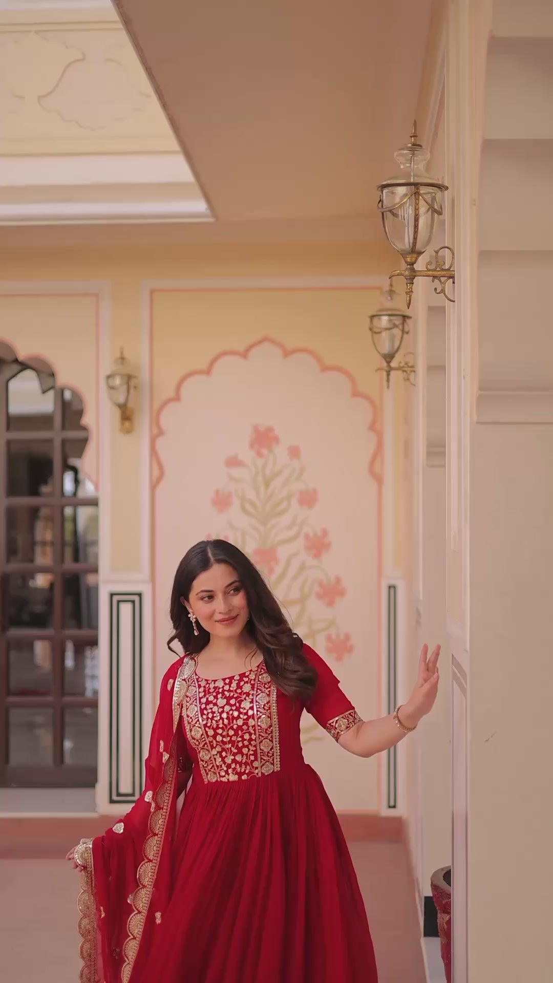 Faux Blooming with Embroidery Zari Sequins-work (KA)