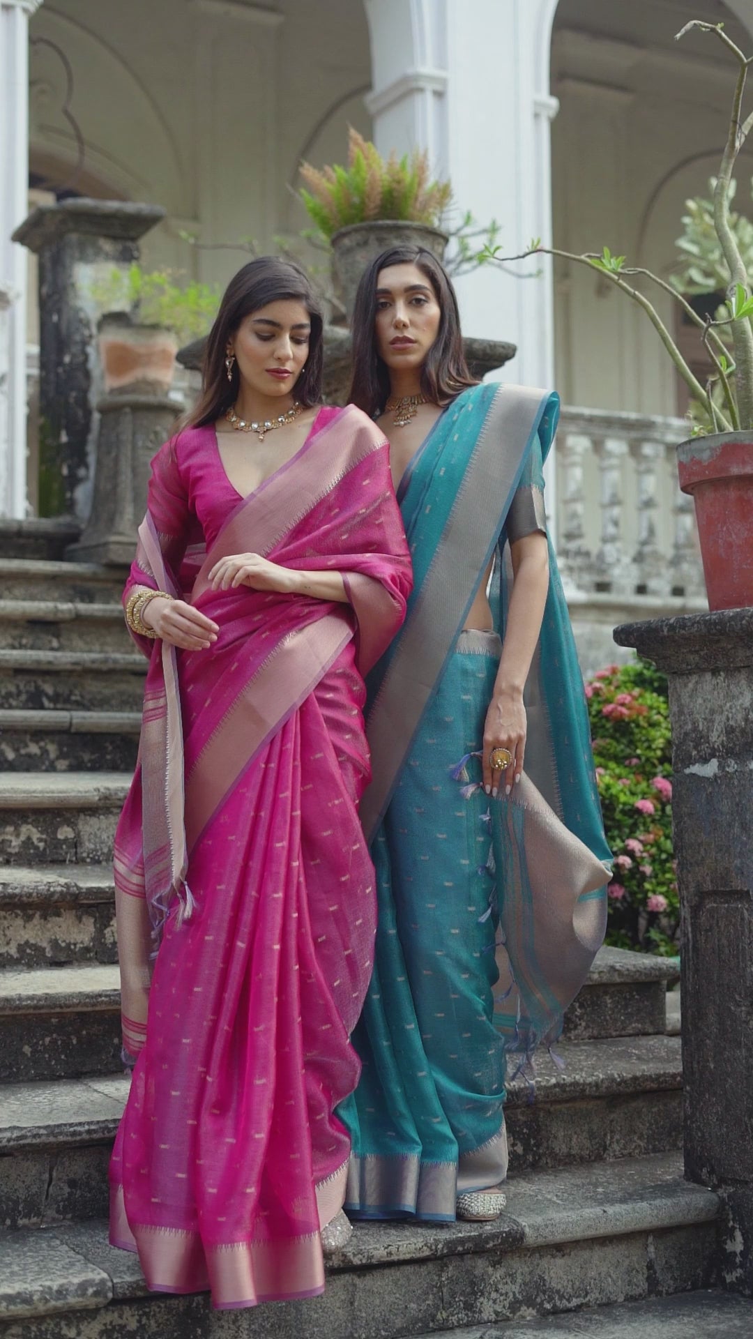 Kenvi- Cyan Soft Kalyani Silk Saree