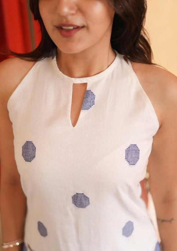 Nayra- Cotton Polka Handloom Meera Set