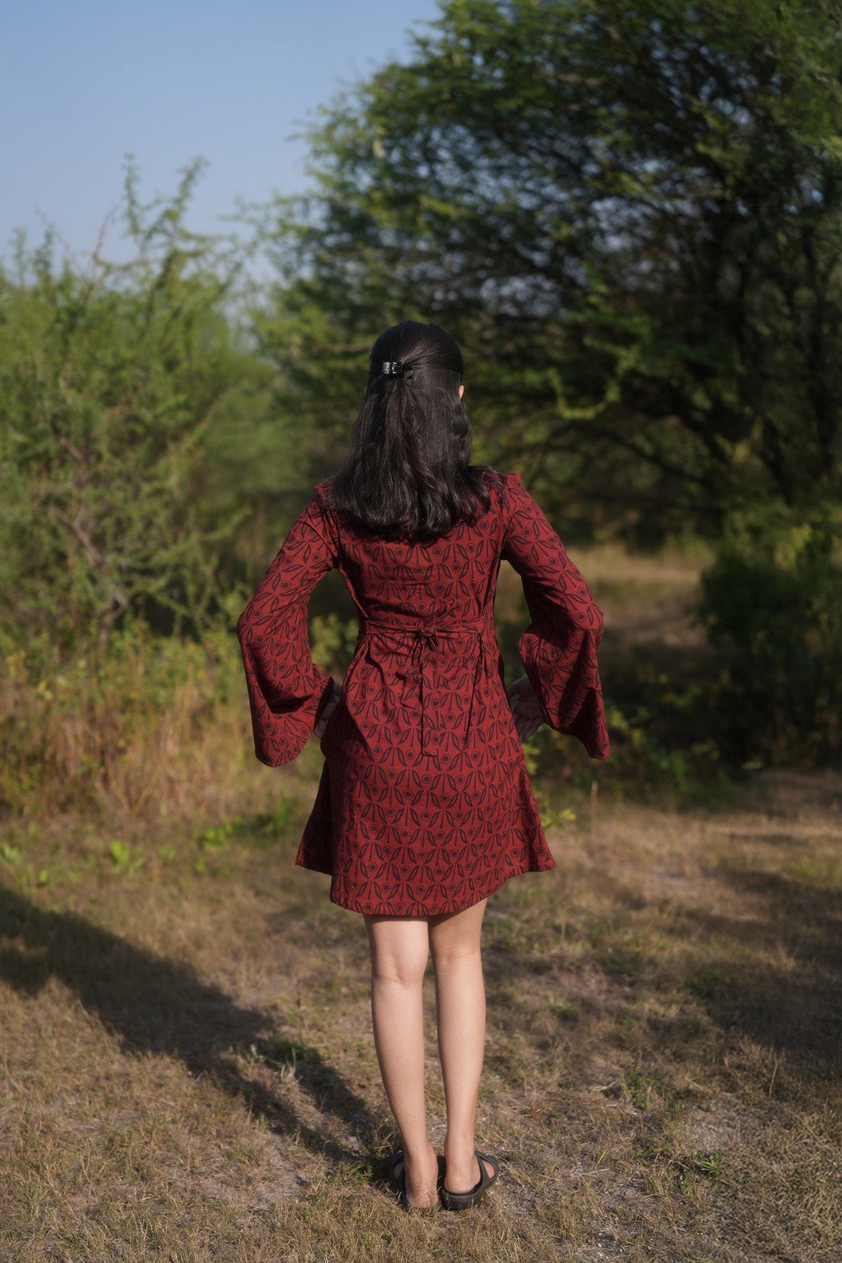 Midnight Bloom Printed Mini Dress